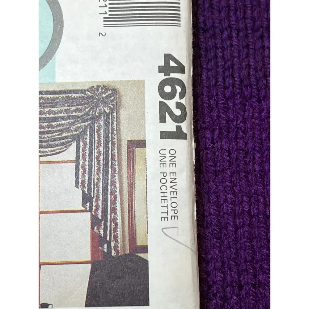 McCalls 4621 sewing pattern curtain window swag 1980s 1990s